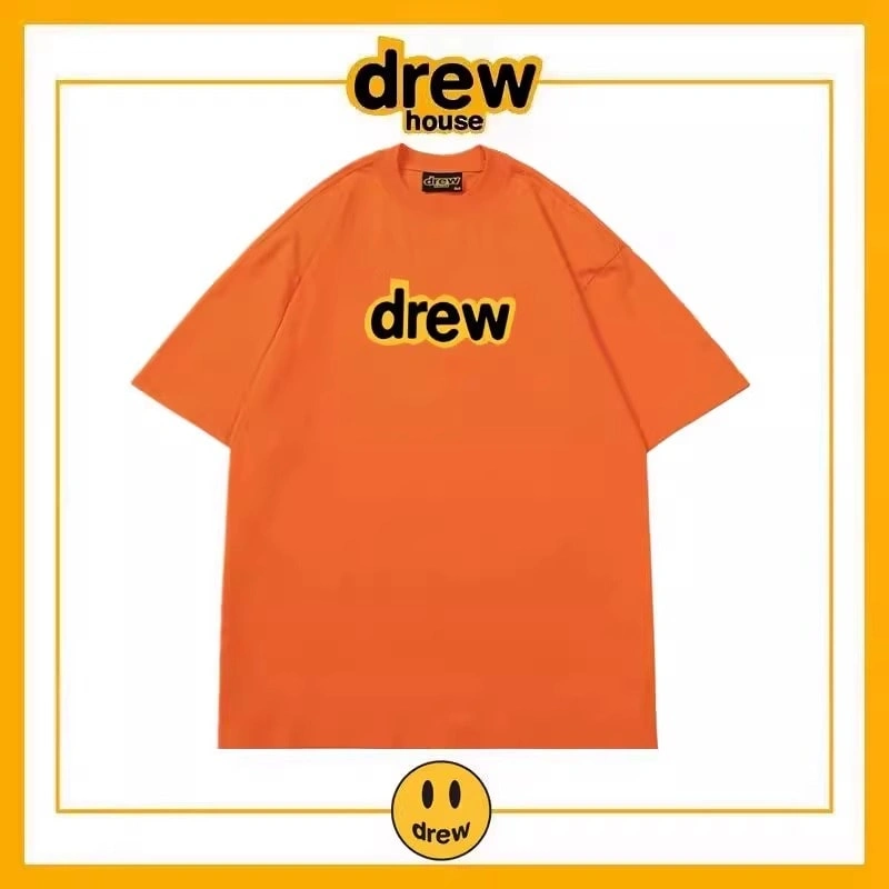 Drew Letter Short Sleeve T-Shirt Unisex Cotton Summer Base Style 3