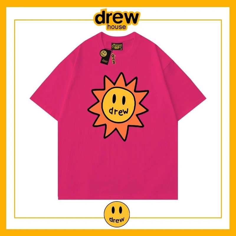 Drew Summer Flame Short Sleeve T-Shirt Unisex Cotton Base Style 5