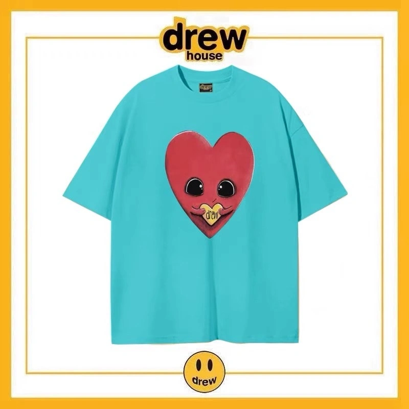 Drew Summer Flame Short Sleeve T-Shirt Unisex Cotton Top Style 6