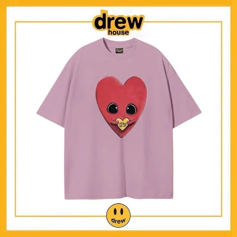 Drew Summer Flame Short Sleeve T-Shirt Unisex Cotton Top Style 7