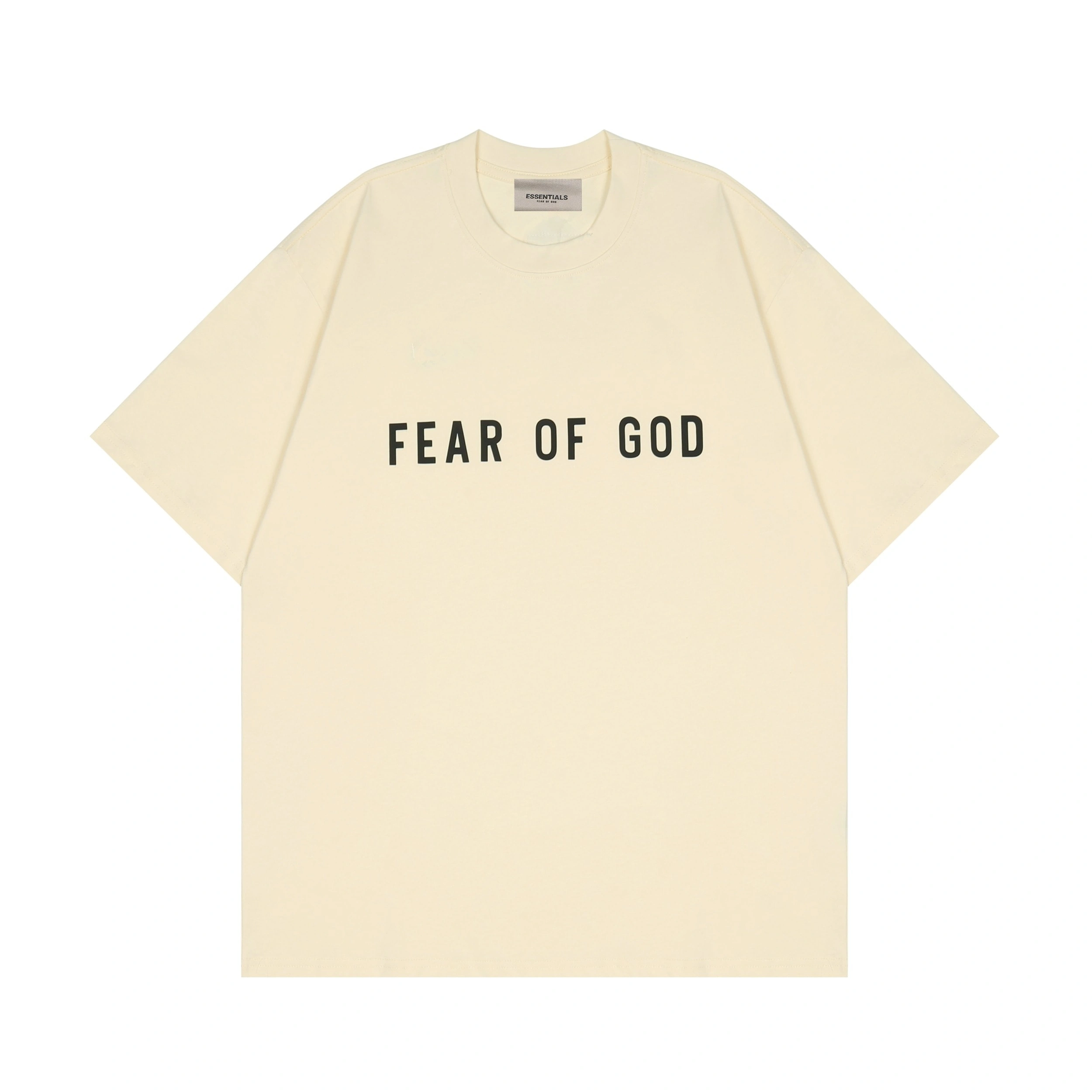 FOG Co branded 3D Letter Streetwear Loose T-Shirt Couple Heavyweight Short Sleeve Style 3