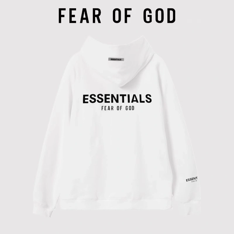 FOG Essentials 3D Letter Hooded Sweatshirt Unisex American Jacket Style 1