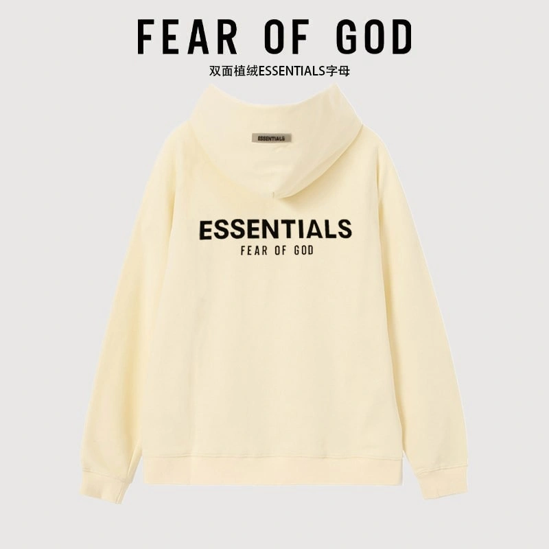 FOG Essentials Flocked Letter American Hoodie Unisex Style 5