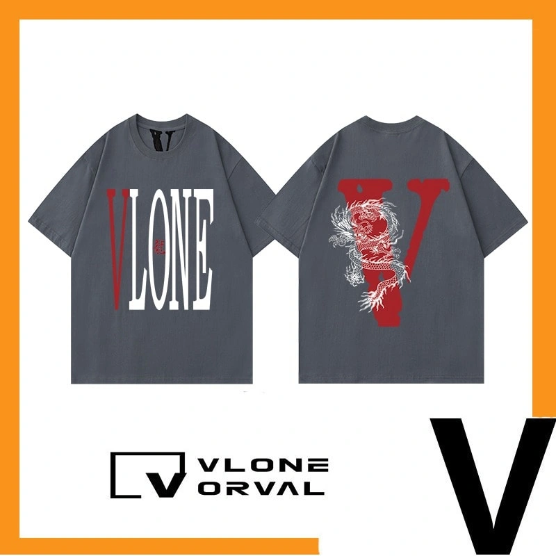 Vlone Orval 2024 Dragon Year Limited Edition Heavyweight Cotton Short Sleeve T-Shirt American Street Unisex Summer Style 3