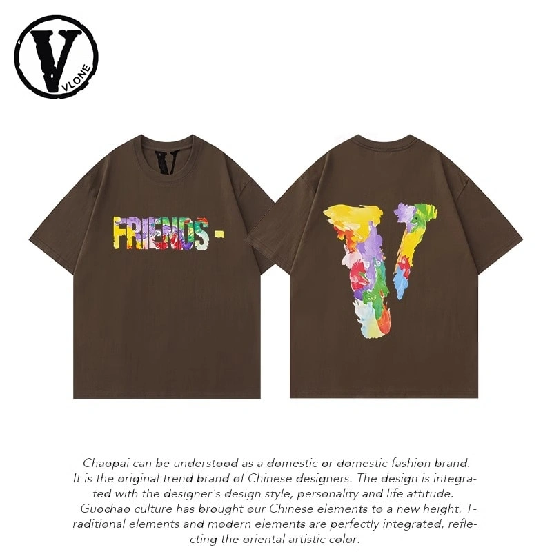 Vlone Orval American Oil Painting Short Sleeve Men New Summer Clothing Loose Trendy Couple T-Shirt Style 5
