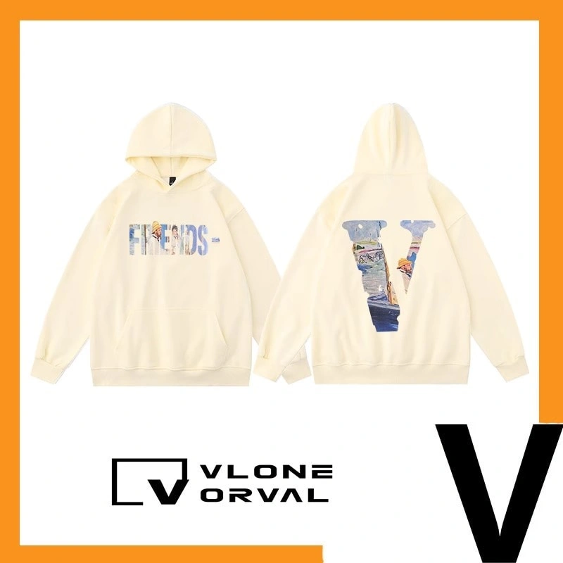 Vlone Orval American Painting V Long Sleeve Hoodie Unisex Trend Style 2
