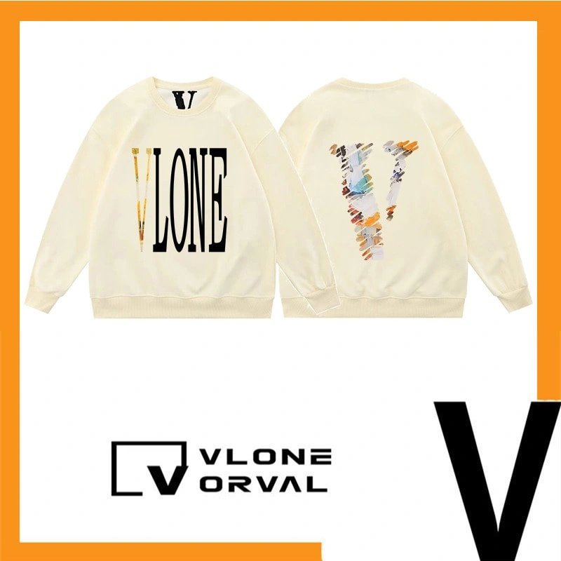 Vlone Orval Big V Color Graffiti Crewneck Sweatshirt Unisex Print Loose Spring Autumn Style 2