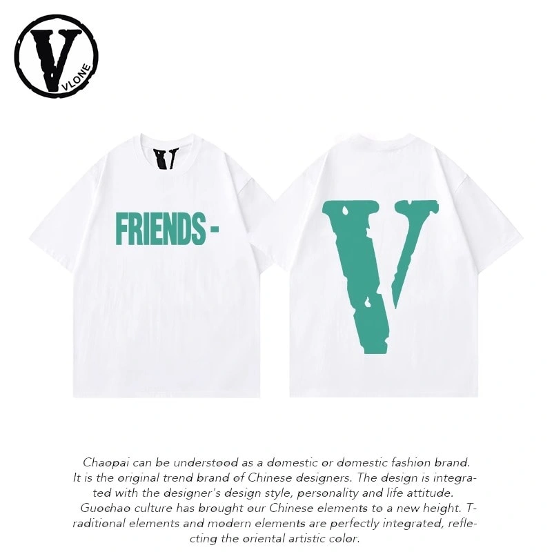 Vlone Orval Big V Phantom Color Hollow Loose Short Sleeve T-Shirt Couple Trendy American Street Summer Style 16