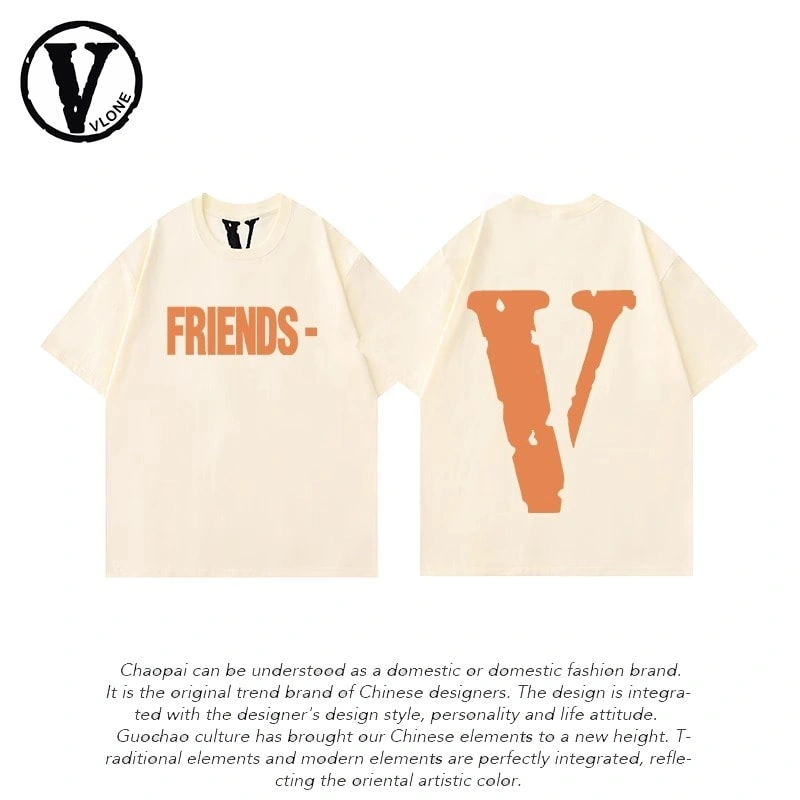 Vlone Orval Big V Phantom Color Hollow Loose Short Sleeve T-Shirt Couple Trendy American Street Summer Style 26