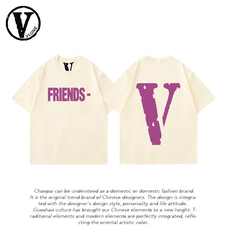 Vlone Orval Big V Phantom Color Hollow Loose Short Sleeve T-Shirt Couple Trendy American Street Summer Style 30