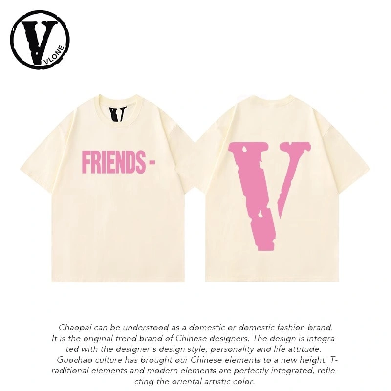 Vlone Orval Big V Phantom Color Hollow Loose Short Sleeve T-Shirt Couple Trendy American Street Summer Style 6