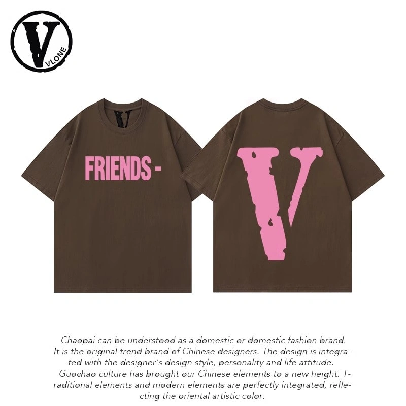 Vlone Orval Big V Phantom Color Hollow Loose Short Sleeve T-Shirt Couple Trendy American Street Summer Style 8