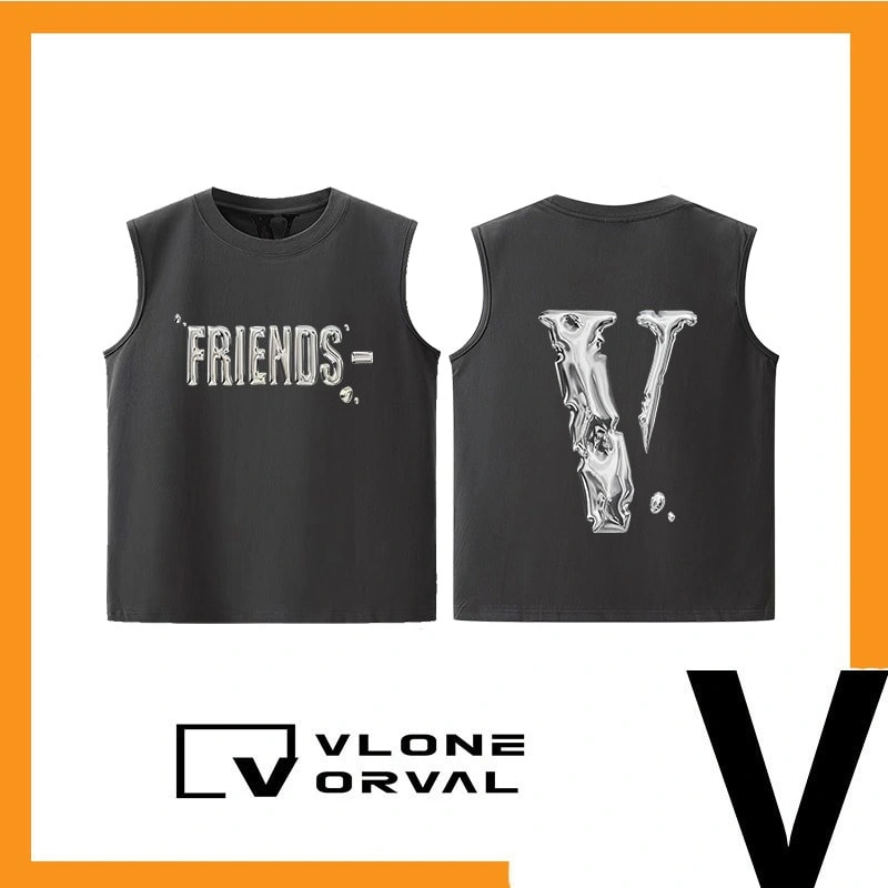 Vlone Orval Big V Sleeveless Tank Top Unisex American Retro Athletic Casual Style 13