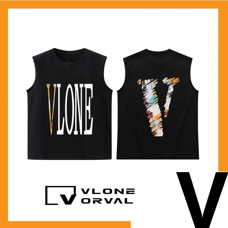 Vlone Orval Big V Sleeveless Tank Top Unisex American Retro Athletic Casual Style 5
