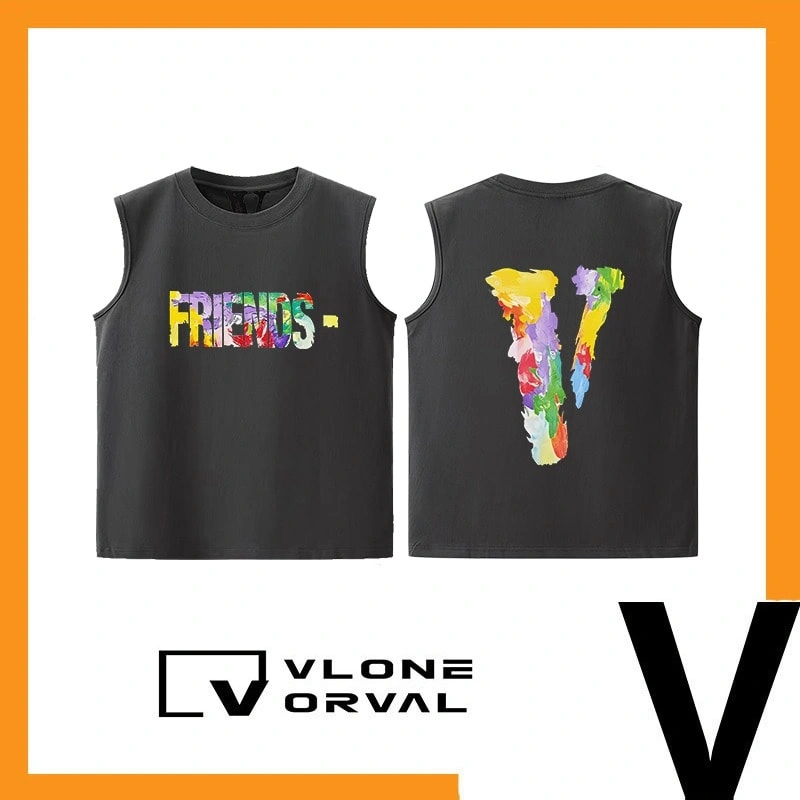Vlone Orval Big V Sleeveless Tank Top Unisex American Retro Athletic Casual Style 7