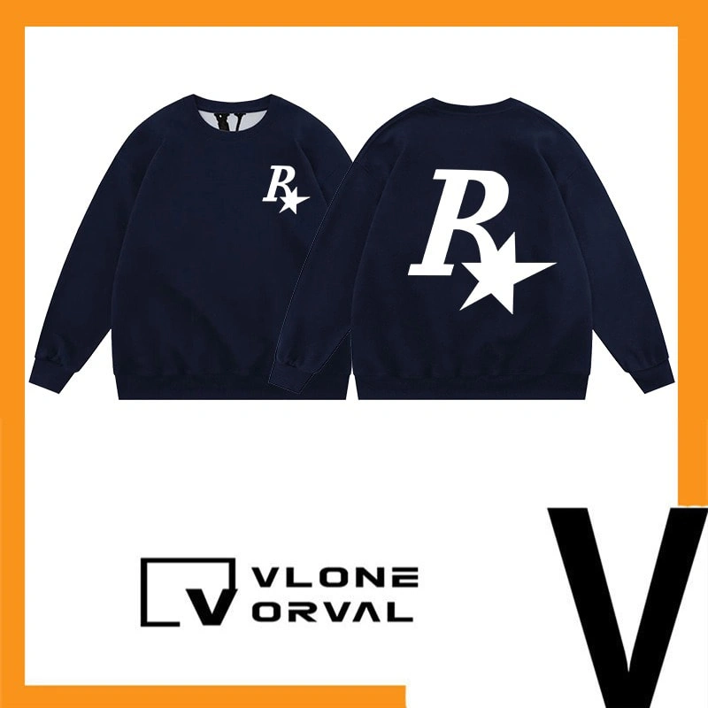 Vlone Orval Co Branded R Star Crewneck Sweatshirt Unisex Loose Student Couple Autumn Winter Style 3