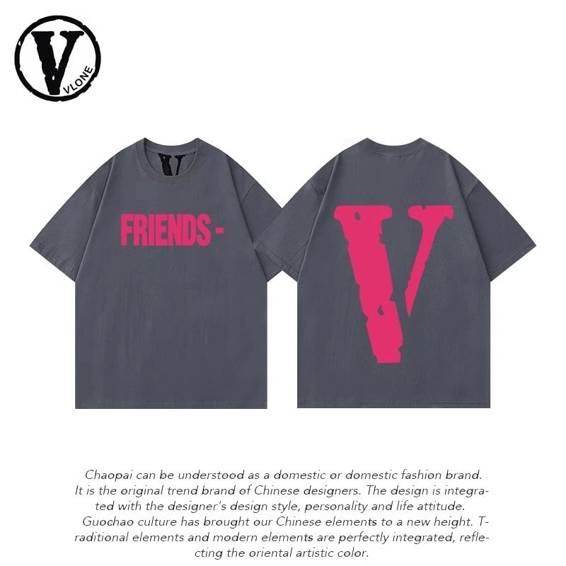 Vlone Orval Colorful Oil Painting Loose New Short Sleeve T-Shirt Summer Trendy Couple Style 1