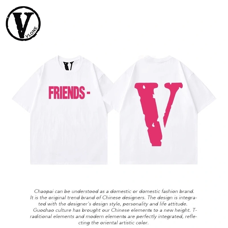 Vlone Orval Colorful Oil Painting Loose New Short Sleeve T-Shirt Summer Trendy Couple