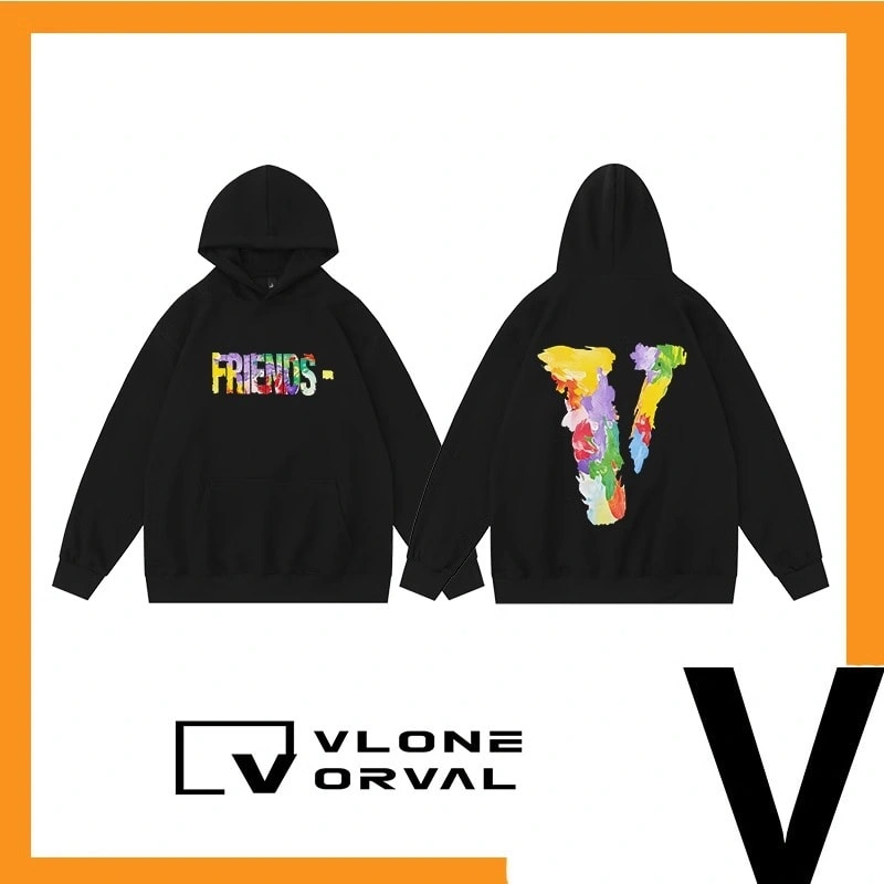 Vlone Orval Colorful Painting Hoodie Unisex Long Sleeve Loose Fit Style 1