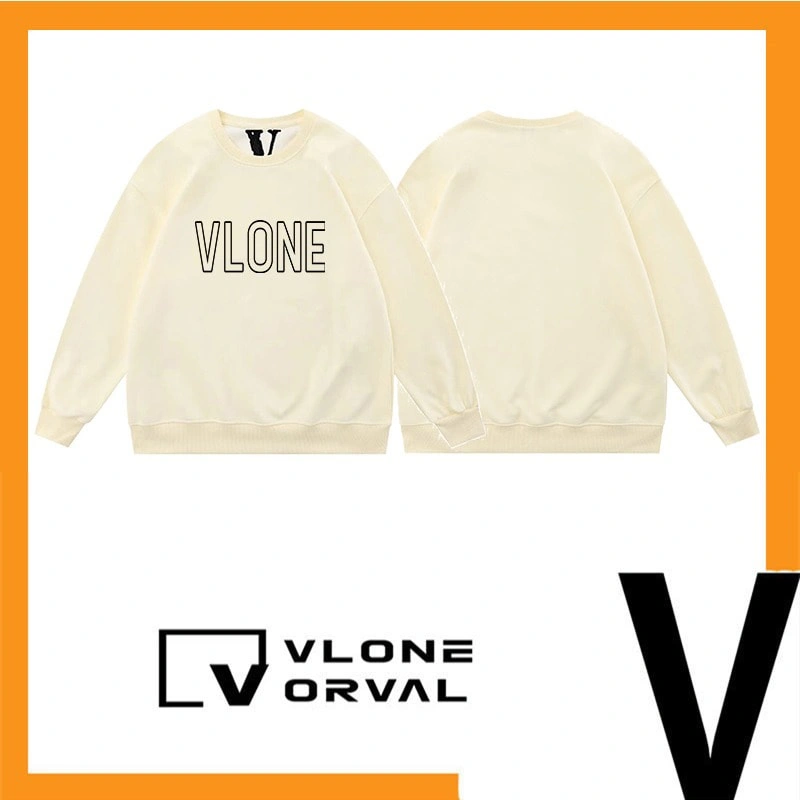 Vlone Orval Cutout Letter Crewneck Sweatshirt Unisex American Trend Pullover Autumn Winter Style 2