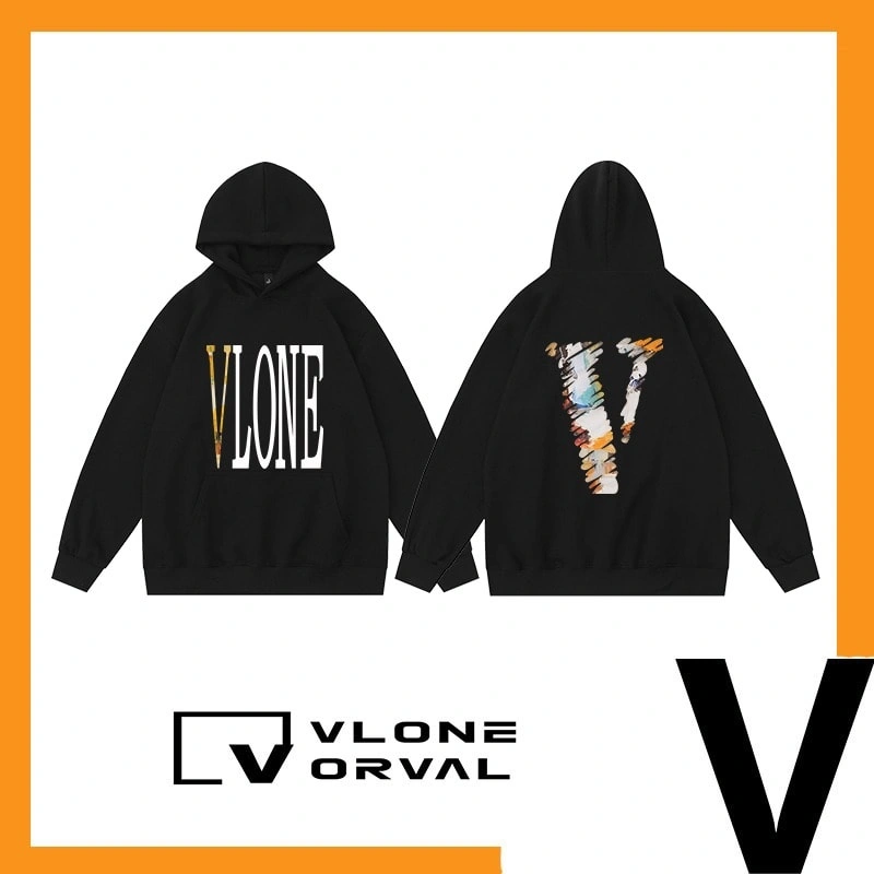 Vlone Orval Graffiti V Hoodie Unisex Casual Print Loose Fit Style 1