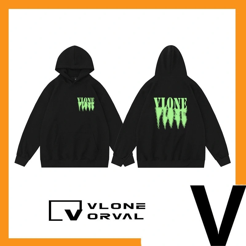 Vlone Orval Green Reflection V Hoodie Unisex American Trend Style 1