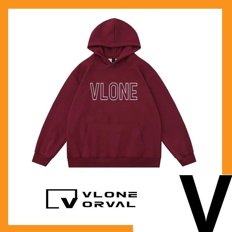 Vlone Orval Hollow Letter Hoodie Unisex American Trend Style 4