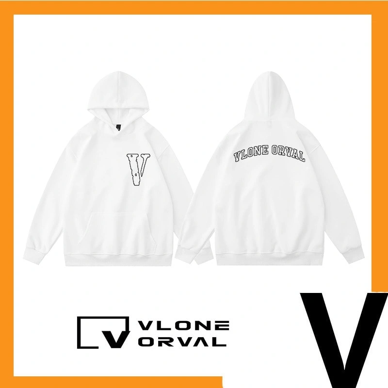 Vlone Orval Line Letter Hoodie Unisex American Trend