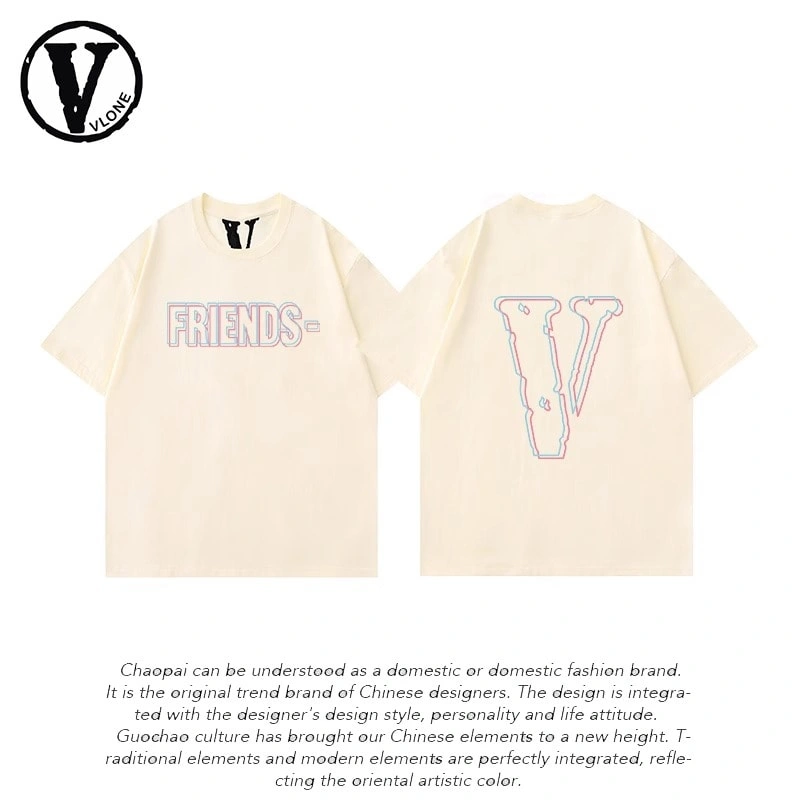 Vlone Orval Mercury Big V Trendy American Loose Summer Couple Short Sleeve T-Shirt Style 3