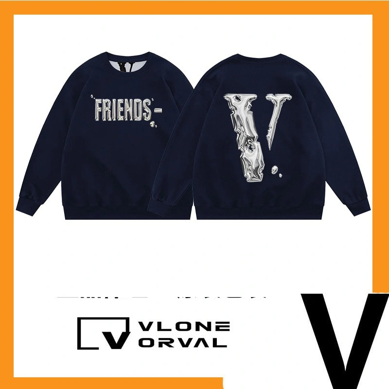 Vlone Orval Mercury Big V Trendy American Oversized Men’s Crewneck Sweatshirt Women Style 3