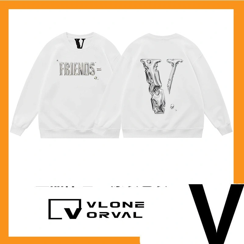 Vlone Orval Mercury Big V Trendy American Oversized Men’s Crewneck Sweatshirt Women