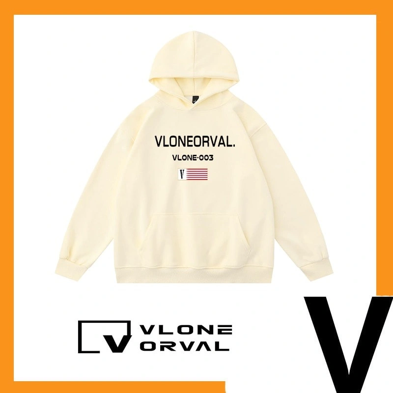 Vlone Orval National Trend F Print Hoodie Unisex Loose Fit DR Style 2