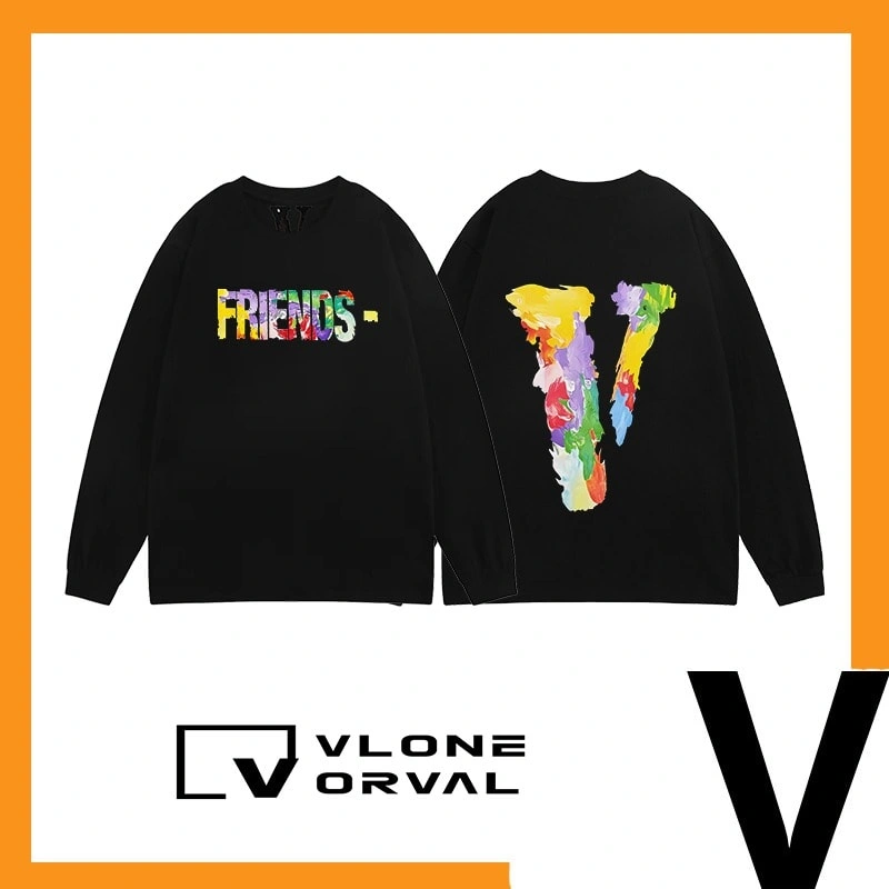 Vlone Orval New American Color Painting Long Sleeve T-Shirt Unisex Trend Style 2