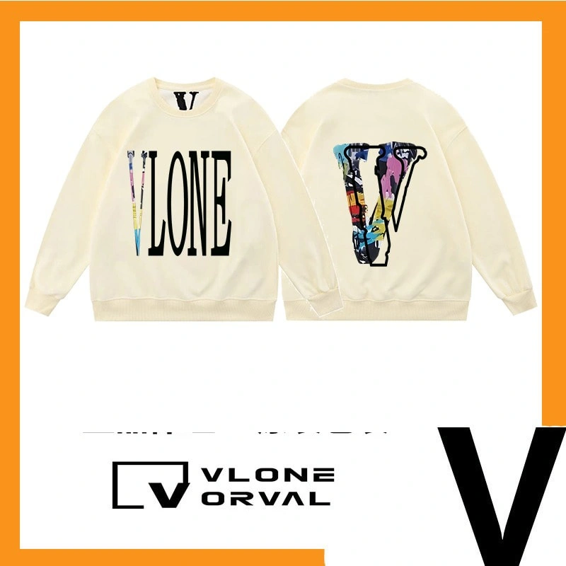 Vlone Orval Palette Graffiti Big V Crewneck Sweatshirt Unisex Print Loose Spring Autumn Style 2