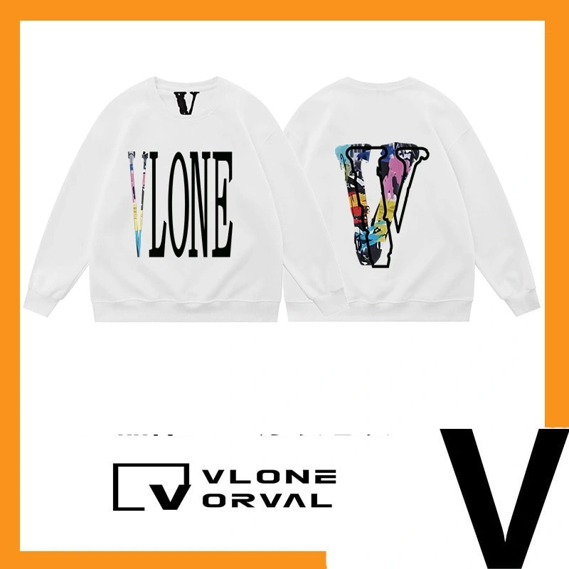 Vlone Orval Palette Graffiti Big V Crewneck Sweatshirt Unisex Print Loose Spring Autumn