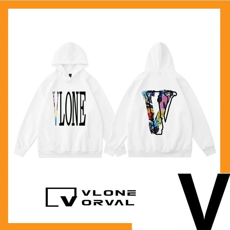 Vlone Orval Palette Graffiti V Hoodie Unisex Casual Print Loose Fit