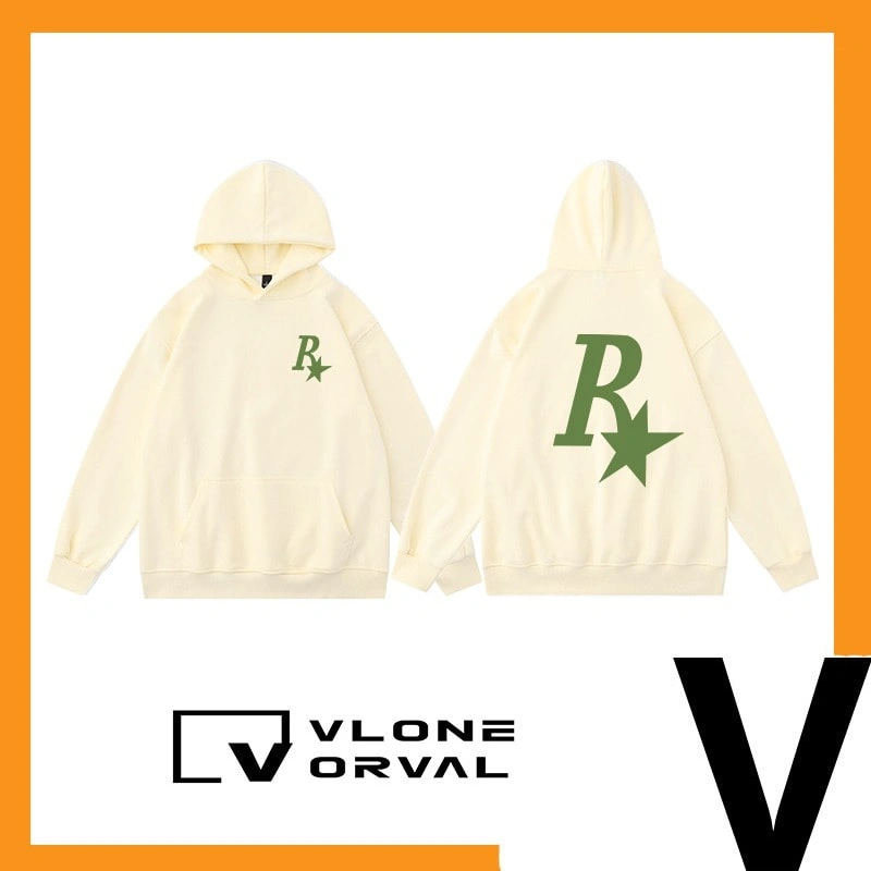 Vlone Orval R Star Collaboration Hoodie Unisex American Trend Autumn Winter Style 2