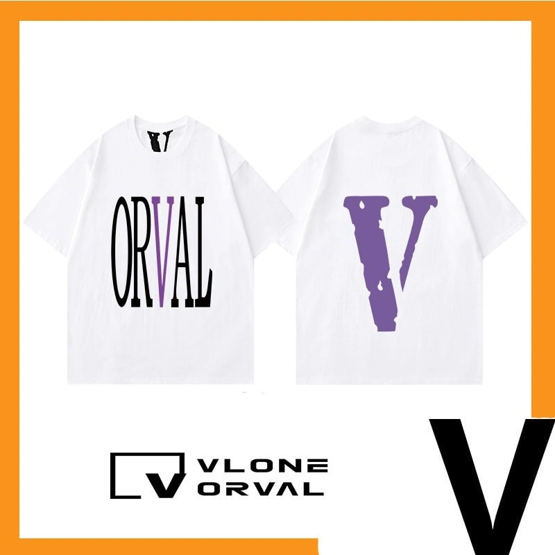 Vlone Orval Rainbow Tie Dye Big V Logo Loose Short Sleeve T-Shirt Couple Trendy Street Summer Style 10