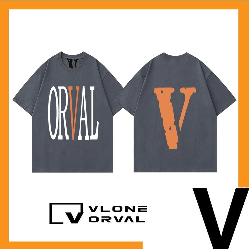 Vlone Orval Rainbow Tie Dye Big V Logo Loose Short Sleeve T-Shirt Couple Trendy Street Summer Style 11