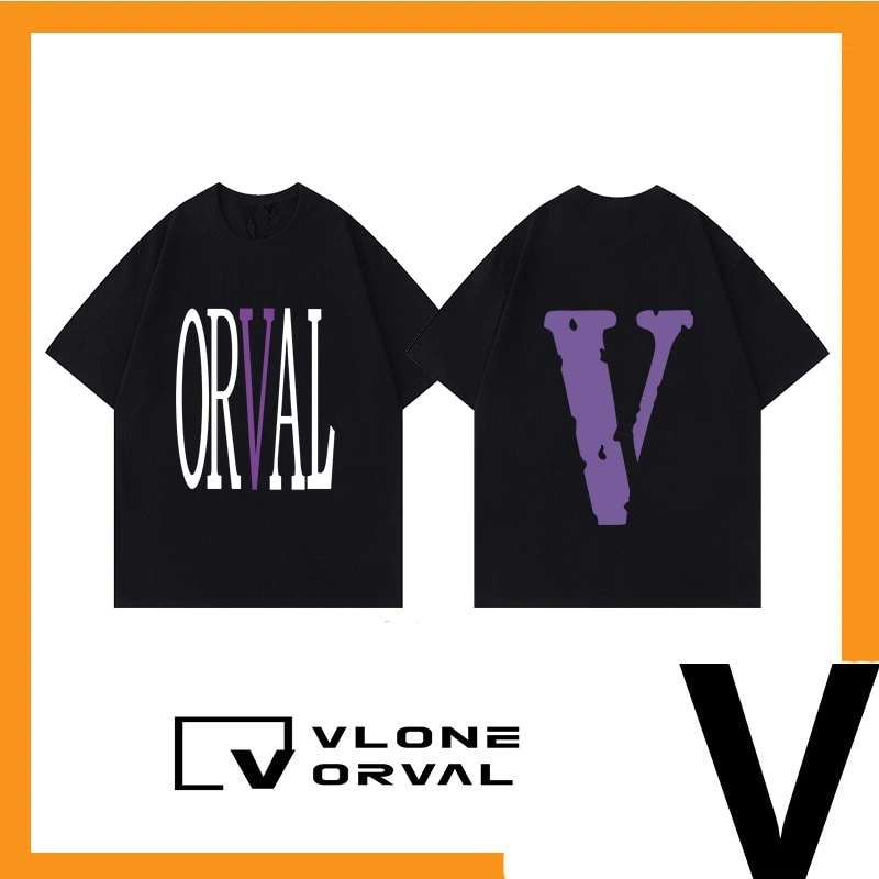 Vlone Orval Rainbow Tie Dye Big V Logo Loose Short Sleeve T-Shirt Couple Trendy Street Summer Style 21