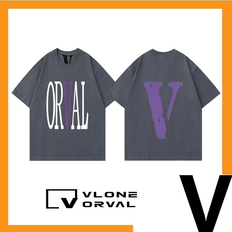 Vlone Orval Rainbow Tie Dye Big V Logo Loose Short Sleeve T-Shirt Couple Trendy Street Summer Style 25