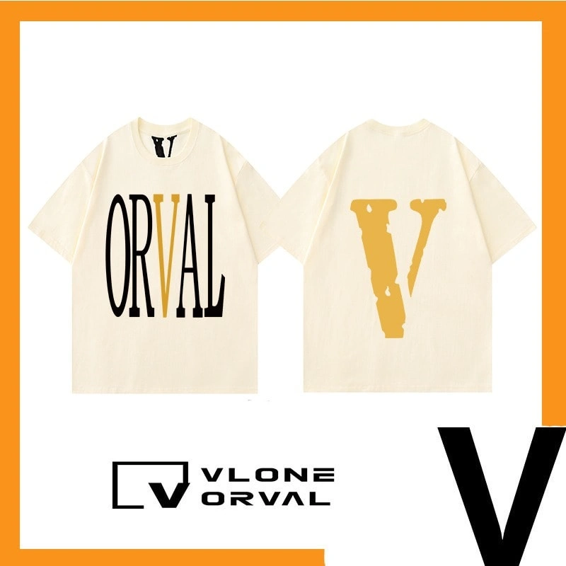 Vlone Orval Rainbow Tie Dye Big V Logo Loose Short Sleeve T-Shirt Couple Trendy Street Summer Style 4