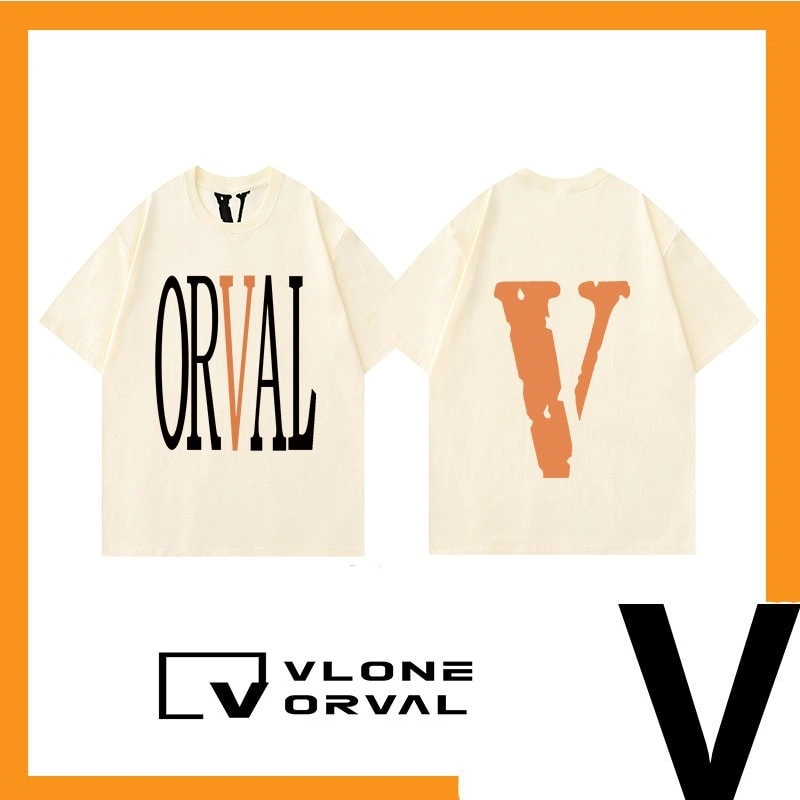 Vlone Orval Rainbow Tie Dye Big V Logo Loose Short Sleeve T-Shirt Couple Trendy Street Summer Style 9