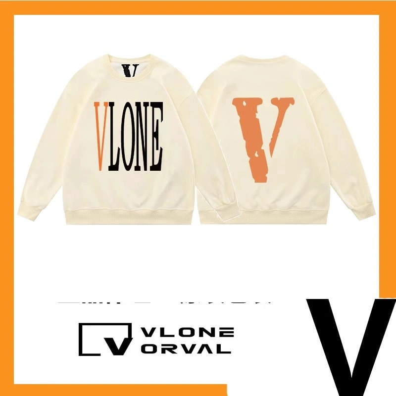 Vlone Orval Solid Big V Sweatshirt Unisex American Trend Crewneck Pullover Autumn Winter Style 1