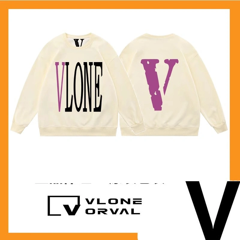 Vlone Orval Solid Big V Sweatshirt Unisex American Trend Crewneck Pullover Autumn Winter Style 17