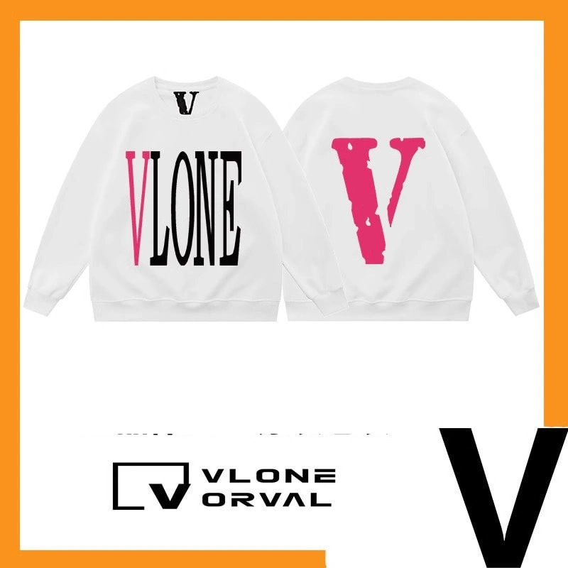 Vlone Orval Solid Big V Sweatshirt Unisex American Trend Crewneck Pullover Autumn Winter Style 19