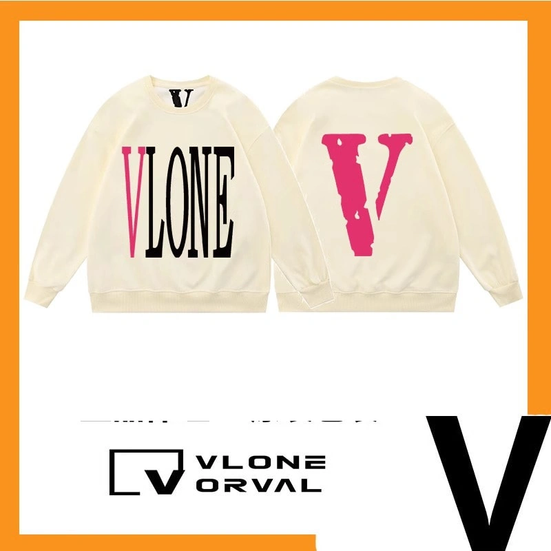 Vlone Orval Solid Big V Sweatshirt Unisex American Trend Crewneck Pullover Autumn Winter Style 21