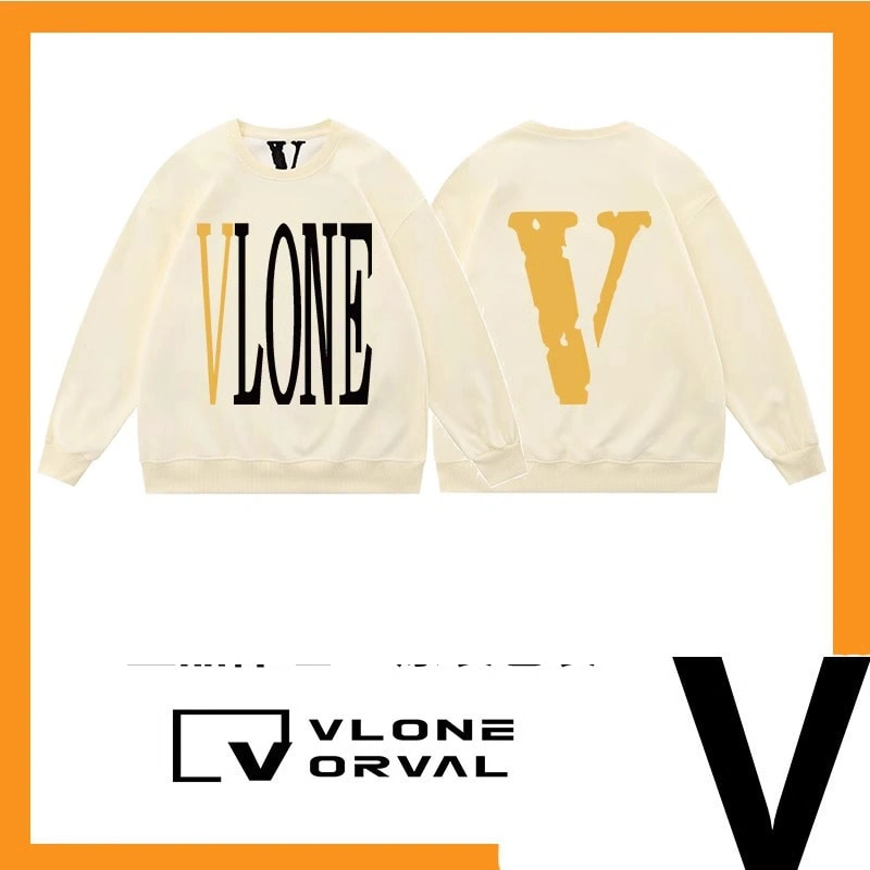 Vlone Orval Solid Big V Sweatshirt Unisex American Trend Crewneck Pullover Autumn Winter Style 9
