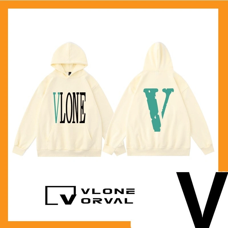 Vlone Orval Solid Color V Hoodie Unisex American Trend Style 1