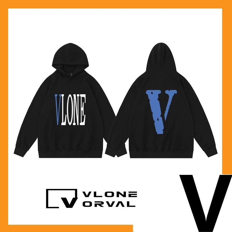 Vlone Orval Solid Color V Hoodie Unisex American Trend Style 8